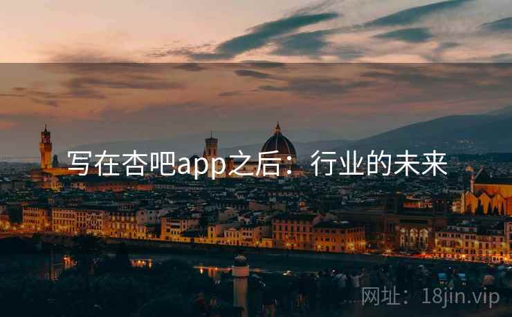 写在杏吧app之后：行业的未来