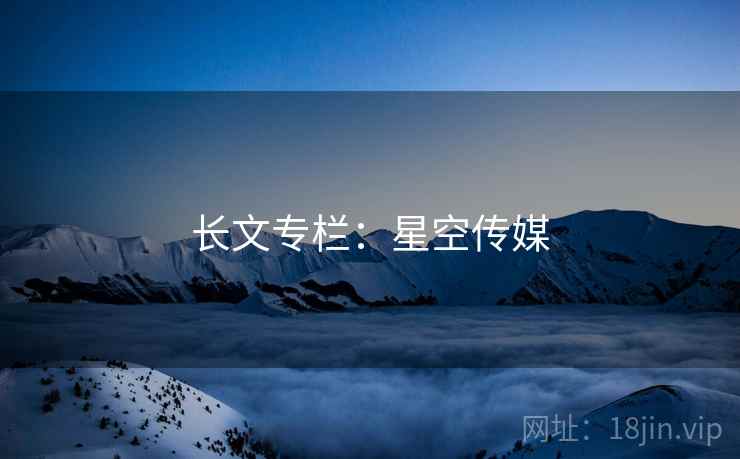长文专栏：星空传媒